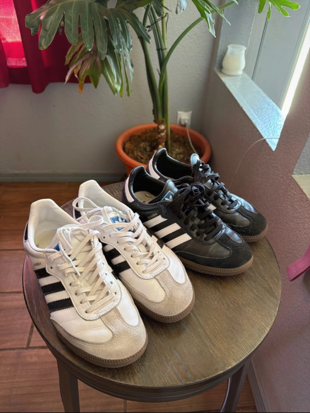 adidas Samba Low-Top Sneakers - White/Black and Black/White Pair